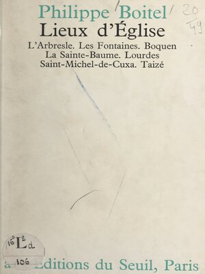 cover image of Lieux d'église